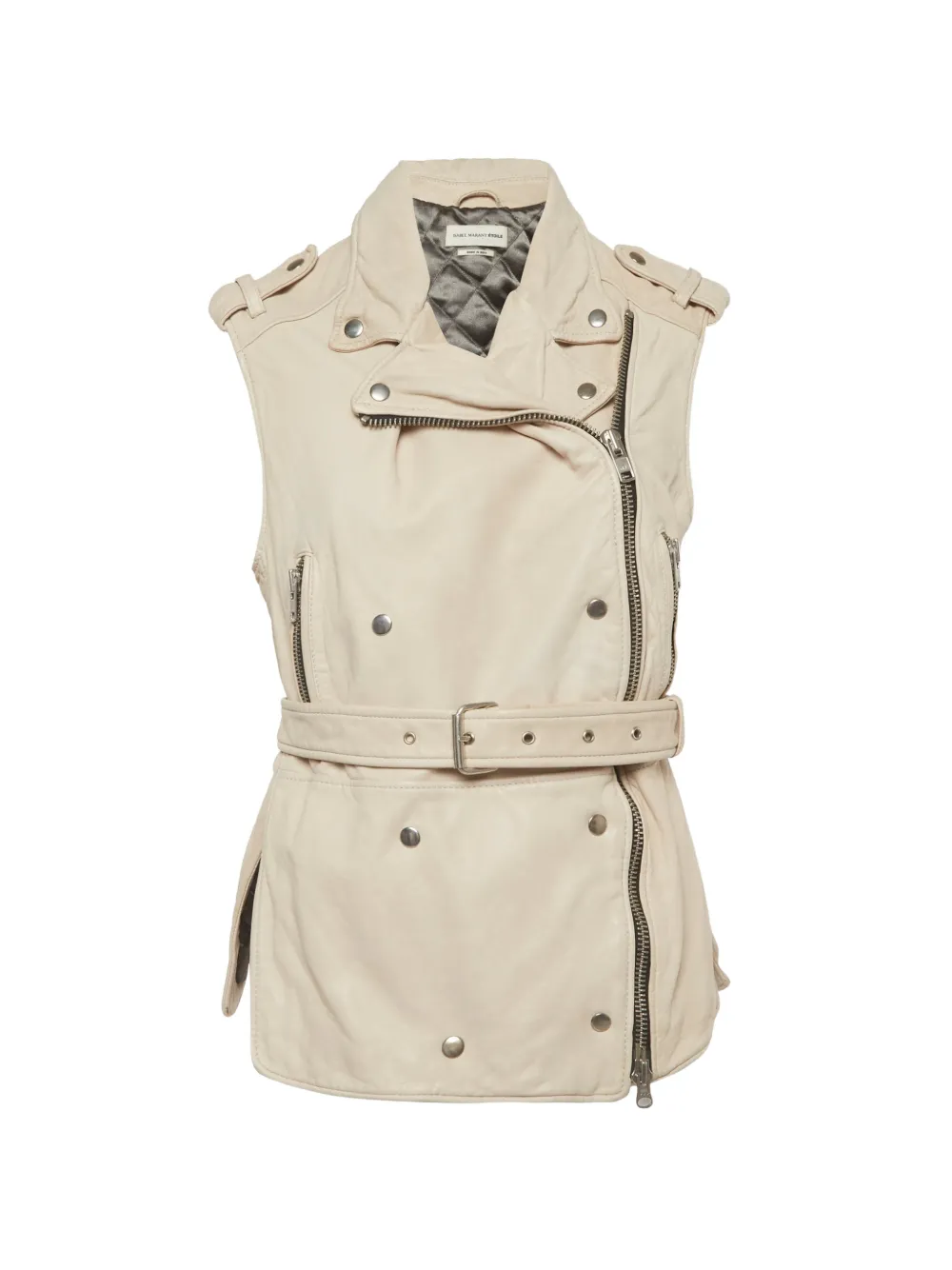 MARANT ÉTOILE double-breasted belted jacket - Toni neutri
