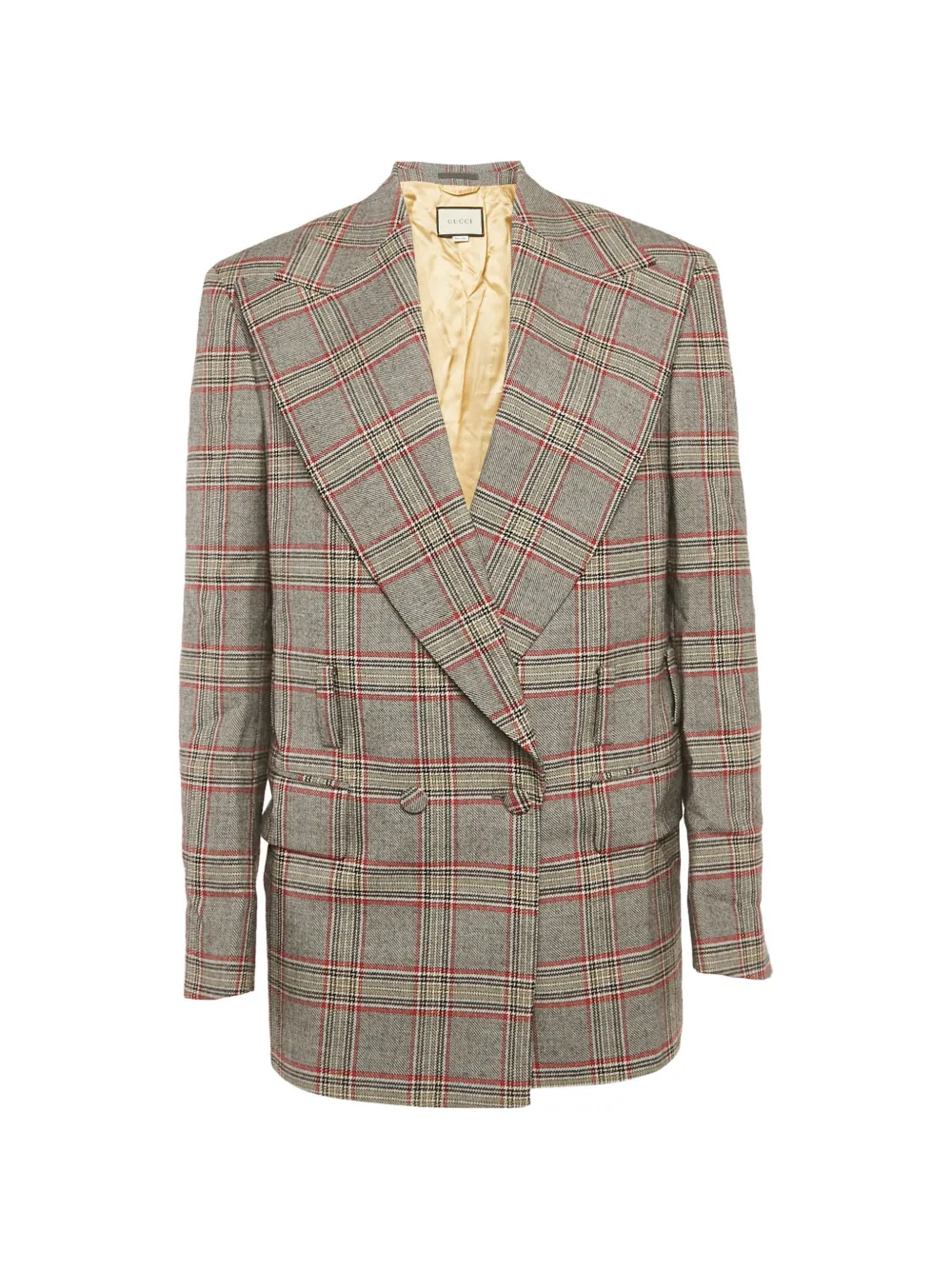 Gucci Pre-Owned double-breasted check blazer - Grigio