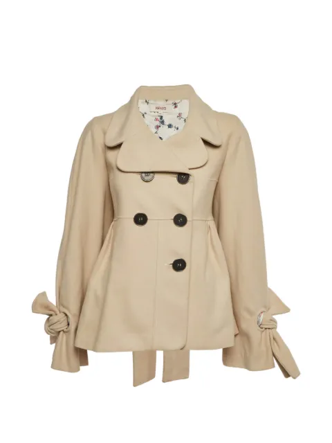 Kenzo Pre-Owned belted tied-cuff jacket