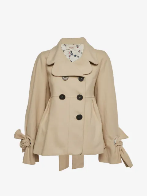 Kenzo Pre-Owned belted tied-cuff jacket
