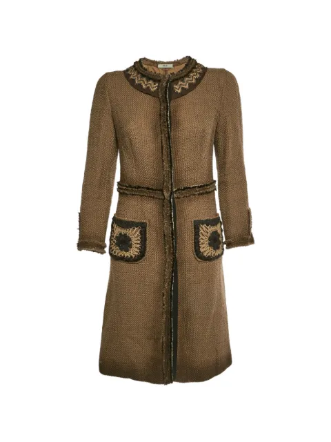 Prada Pre-Owned bead-embellished tweed coat