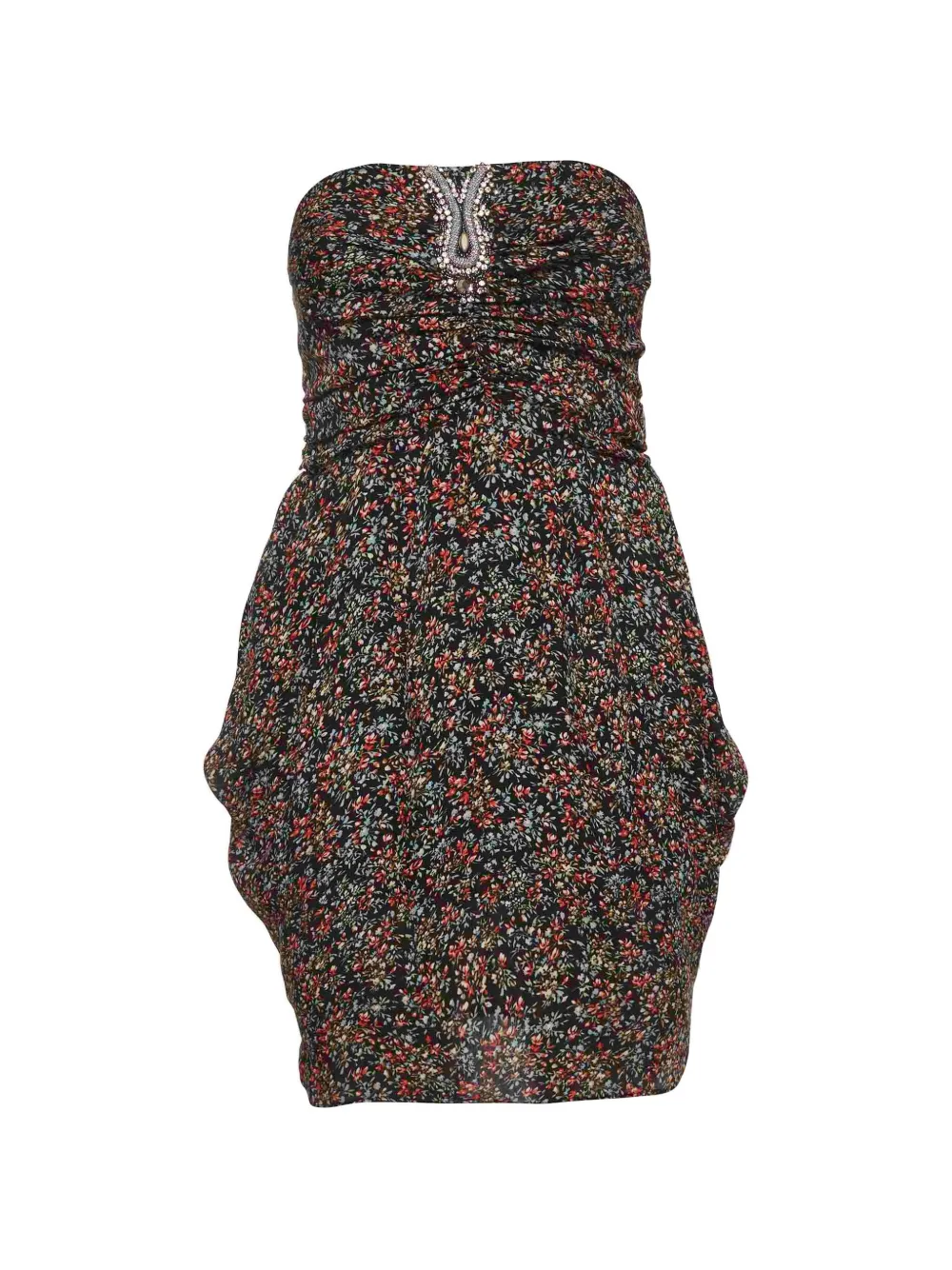 SANDRO floral-print midi dress - Nero