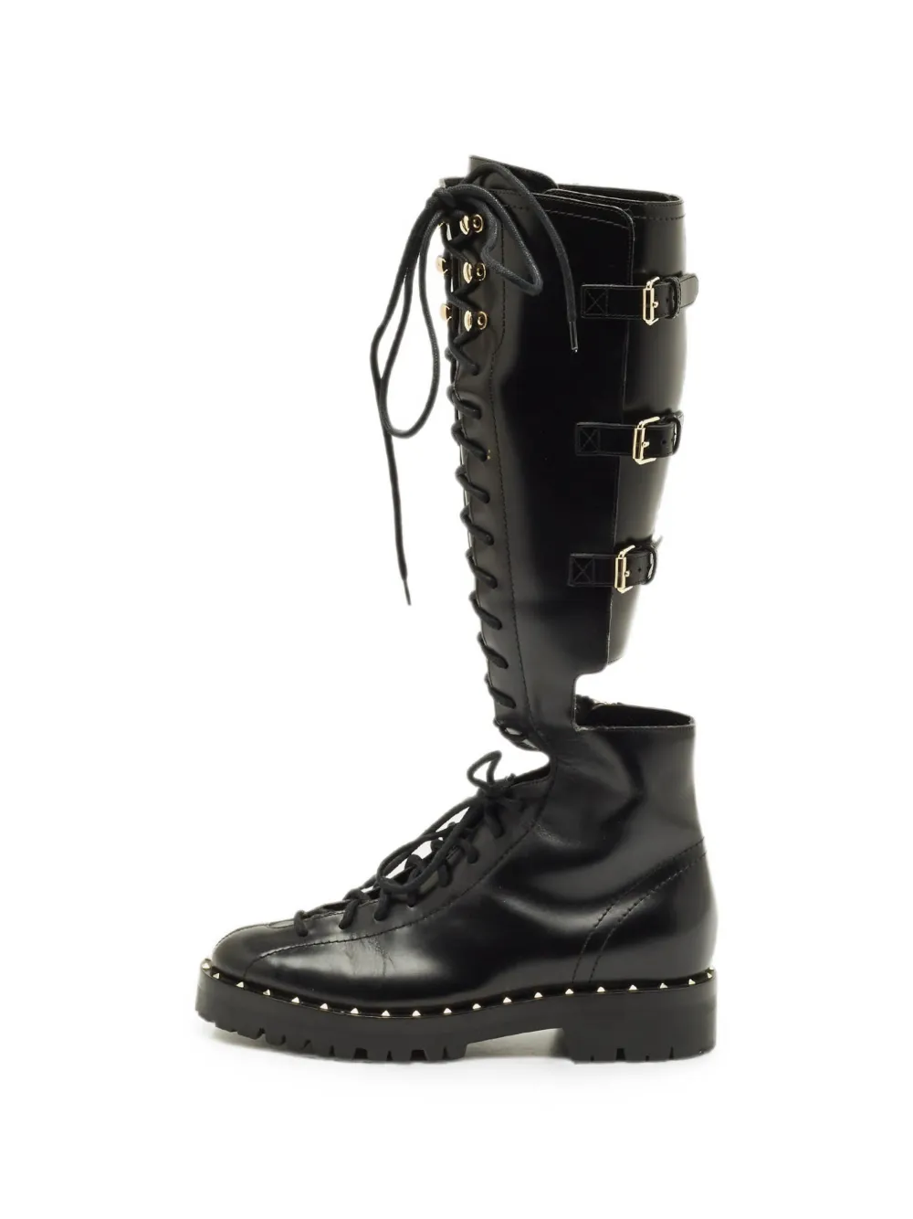 Valentino Garavani Pre-Owned Soul Rockstud knee-length boots - Nero