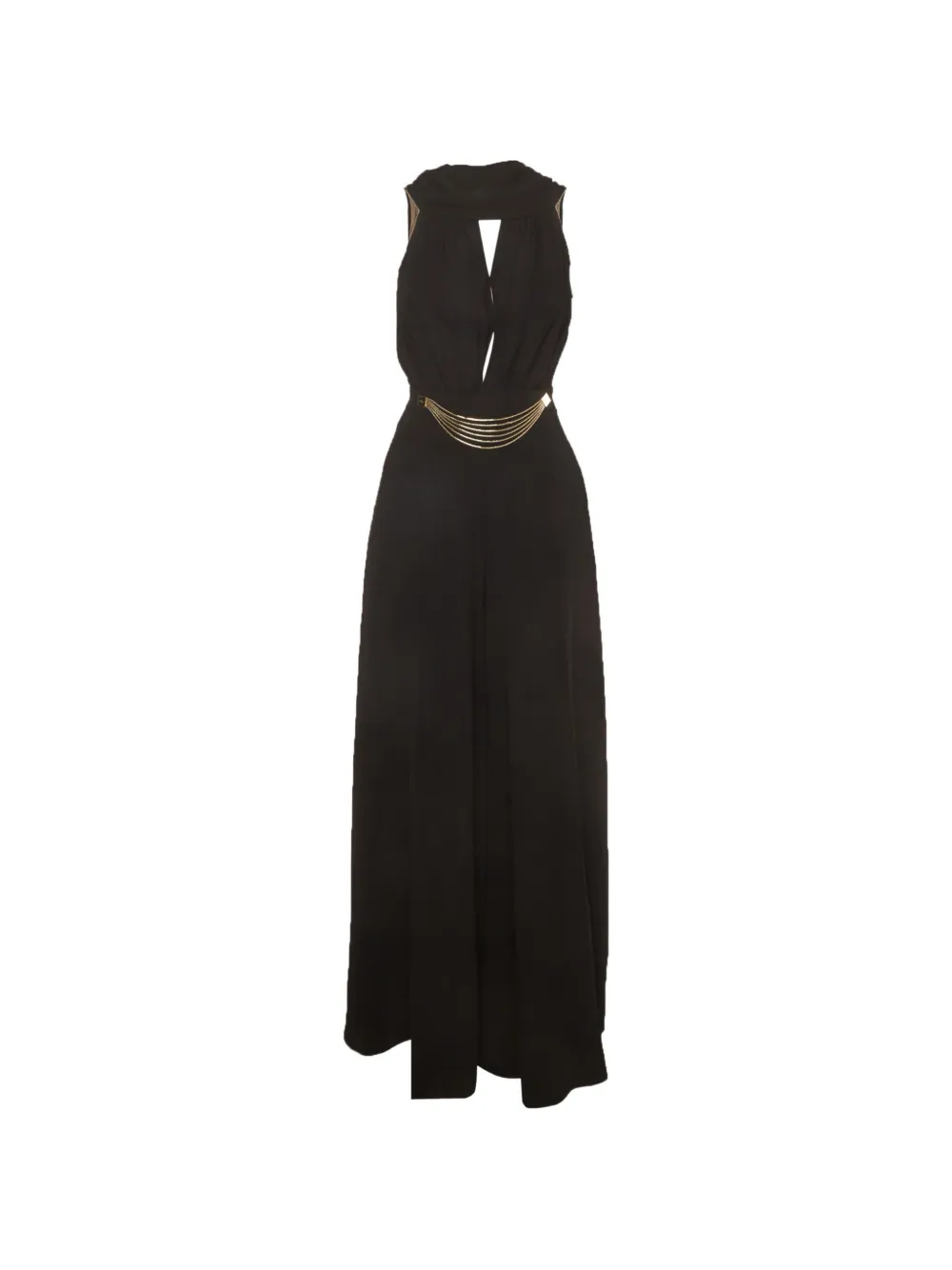 Elisabetta Franchi draped wide-leg jumpsuit - Nero