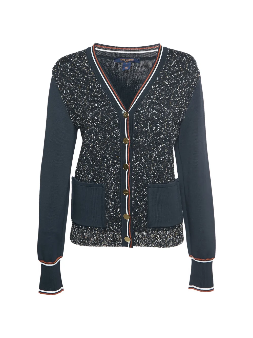 Louis Vuitton Pre-Owned tweed-knit cardigan - Blau