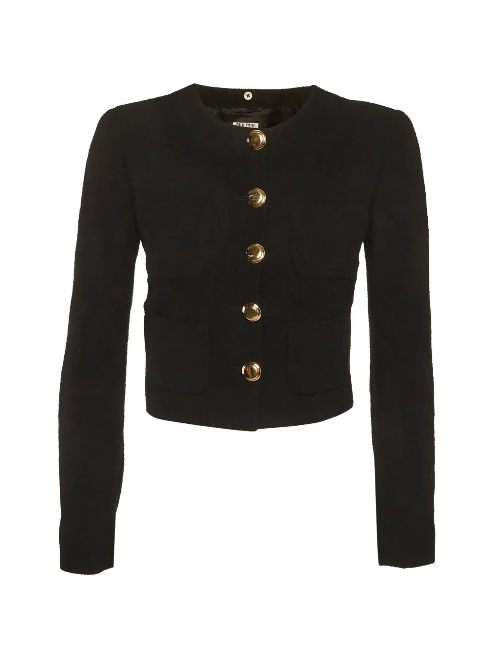 Miu Miu Pre-Owned cropped jacket - Schwarz