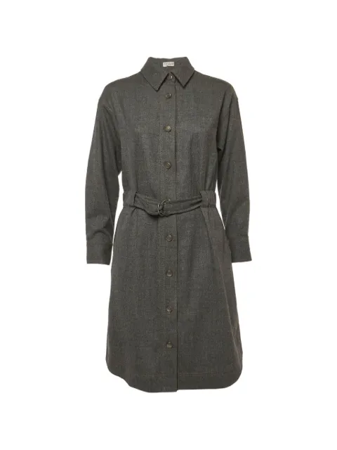 Brunello Cucinelli vestido camisero midi con cinturón