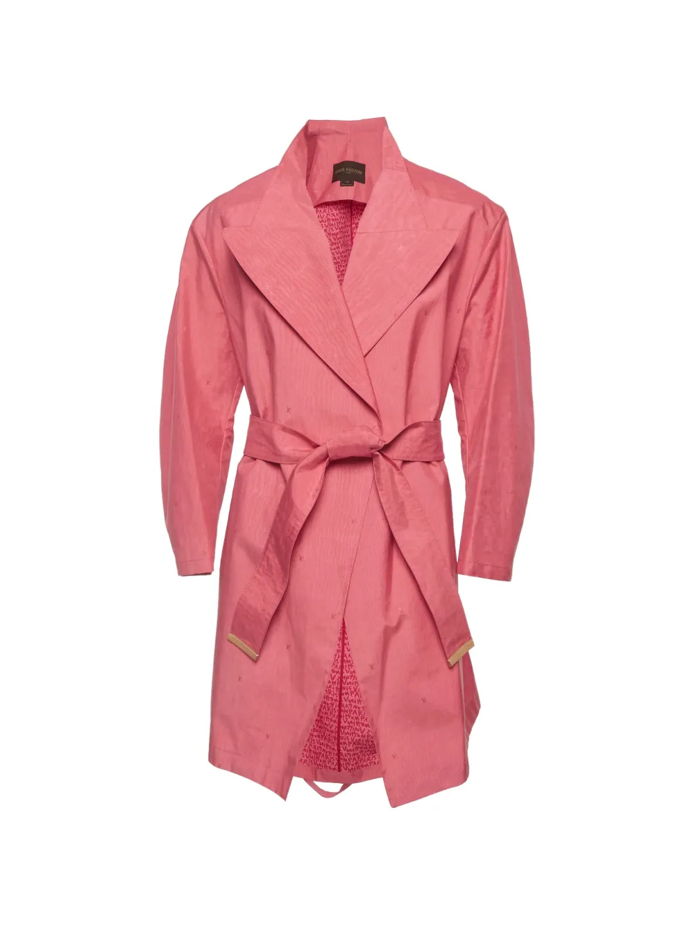 Louis Vuitton Pre-Owned belted wide-lapel coat - Rosa