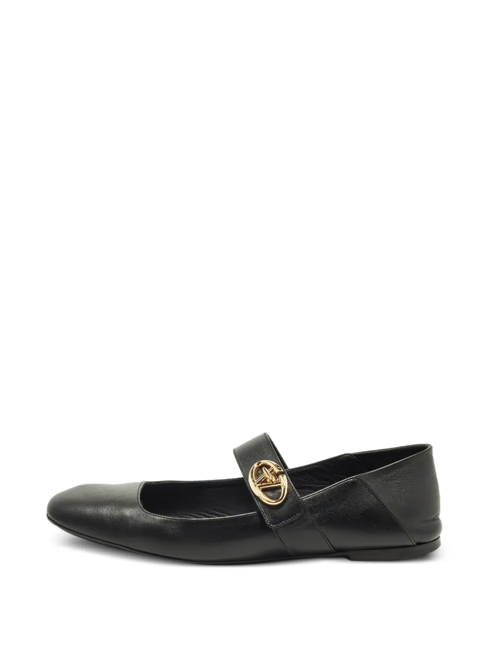 Valentino Garavani Pre-Owned VLogo Locker ballet flats - Schwarz