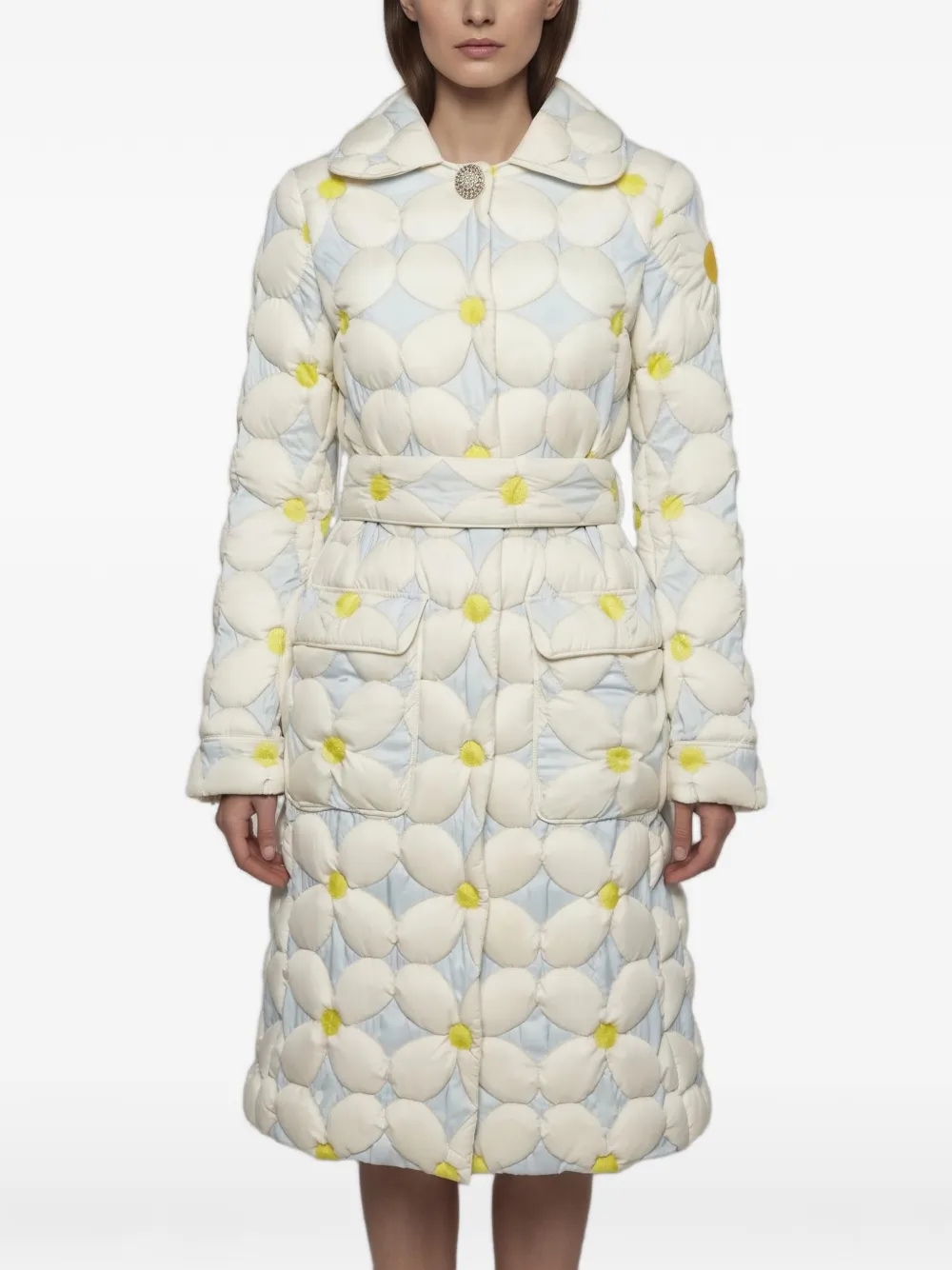 Moncler padded coat Wit