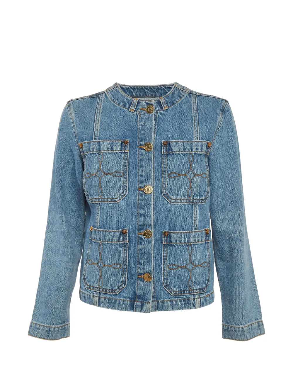 SANDRO button-front denim jacket - Blu