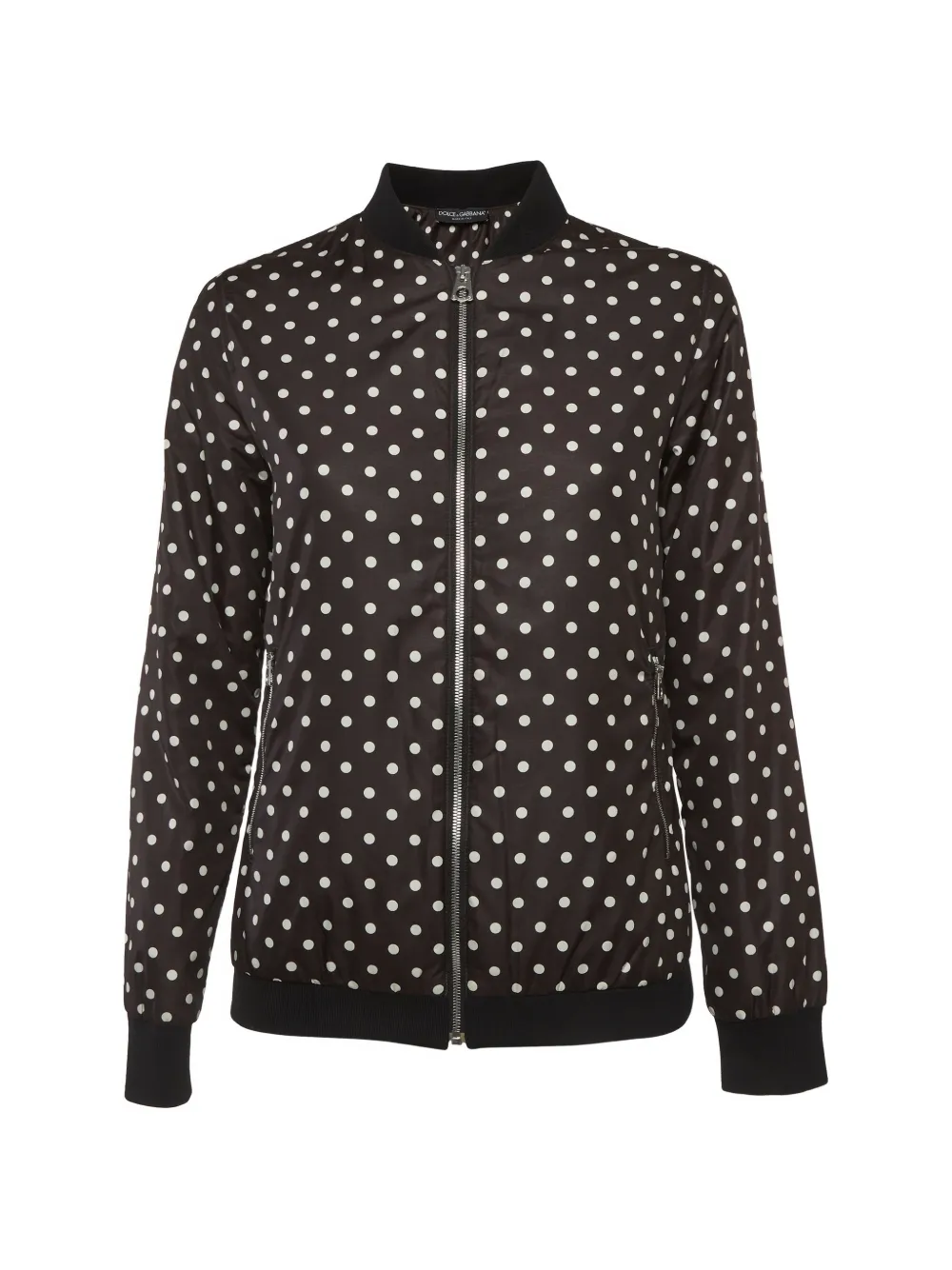 Dolce & Gabbana Pre-Owned polka dot-print bomber jacket - Marrone