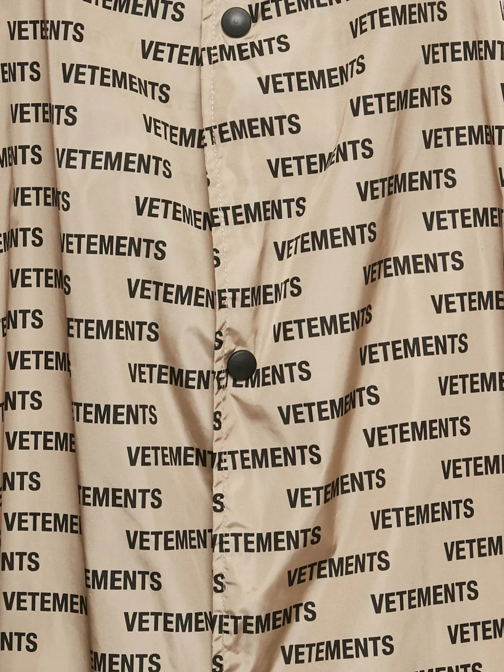 VETEMENTS ロゴプリント ロング レインコート ブラック 楽天市場