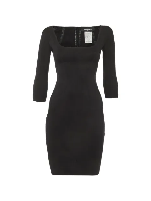 DSQUARED2 scoop-neck knit cotton mini dress