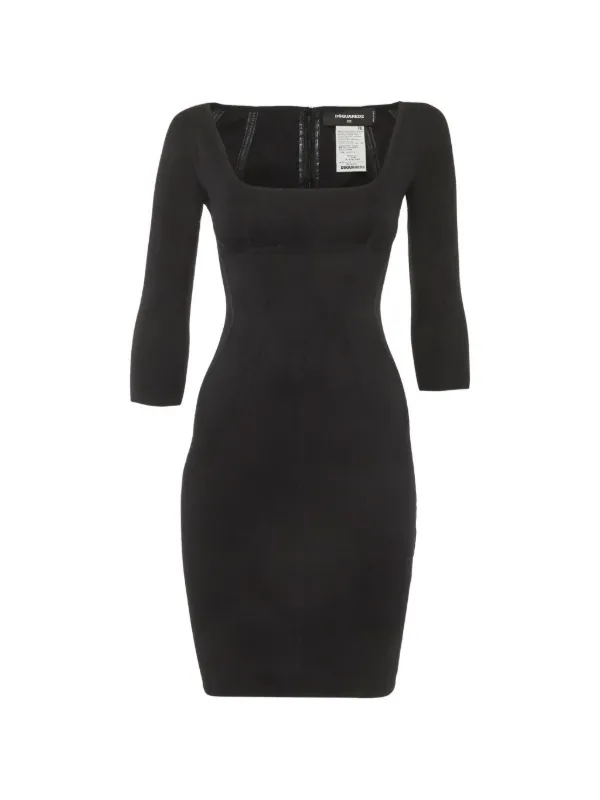 slash neck knit mini dress Miss Selfridge slash neck oversized Knit Mini Dress in mocha-Brown