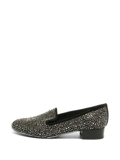Stuart Weitzman Slipbead ビジュートリム スエードローファー