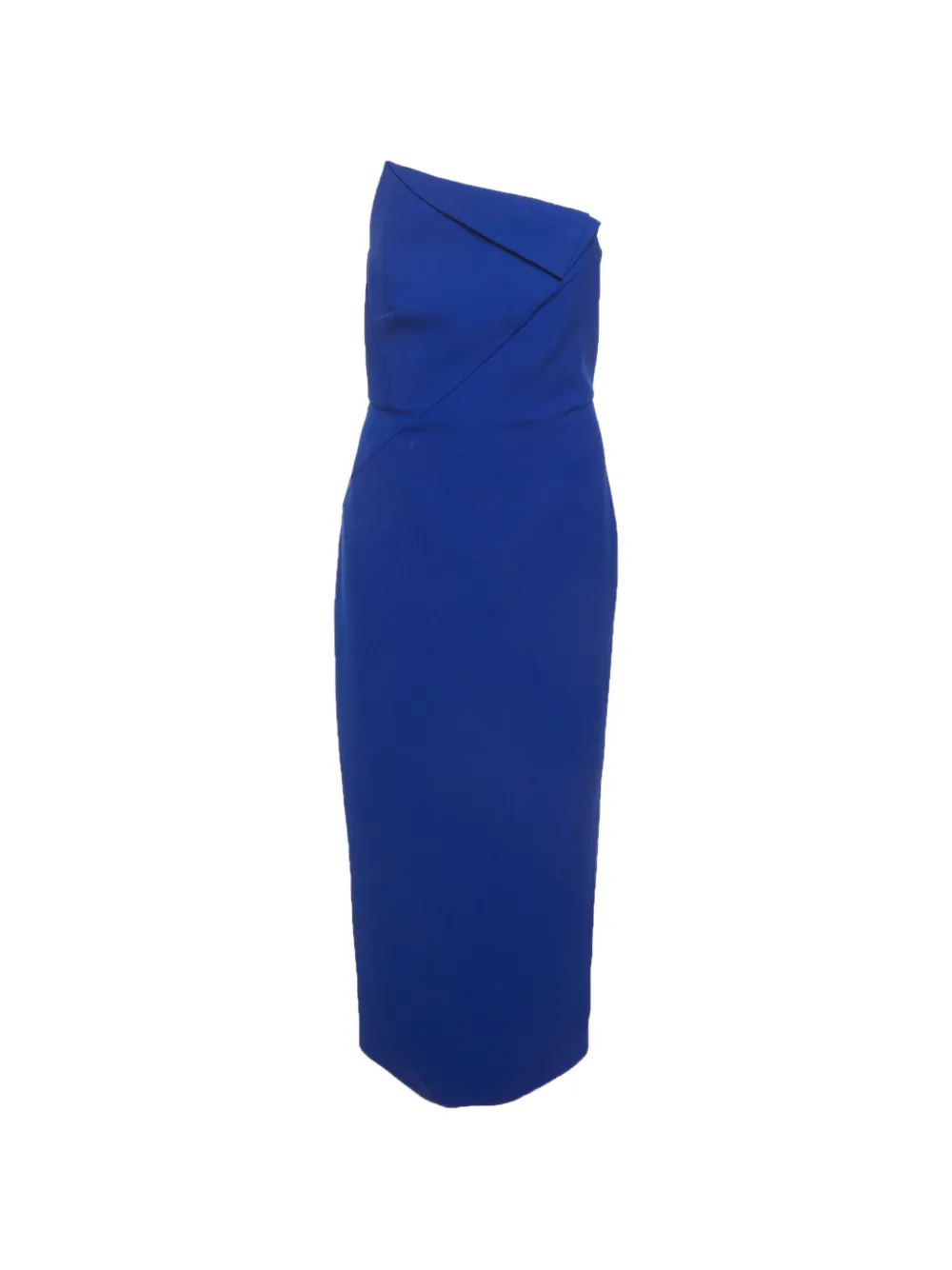 Roland Mouret strapless asymmetric midi dress - Blue