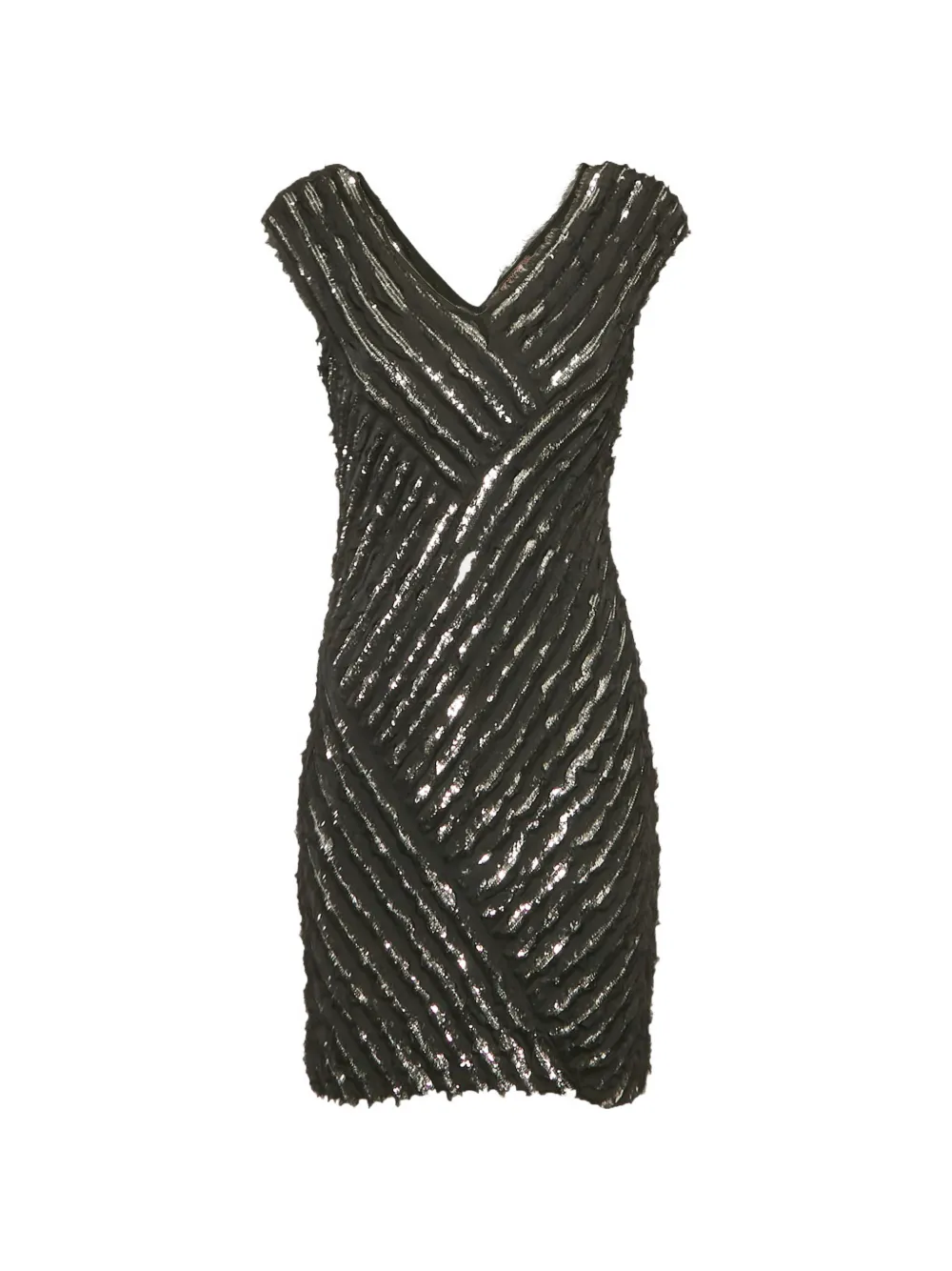 Roberto Cavalli Vintage sequin-embellished V-neck mini dress - Nero