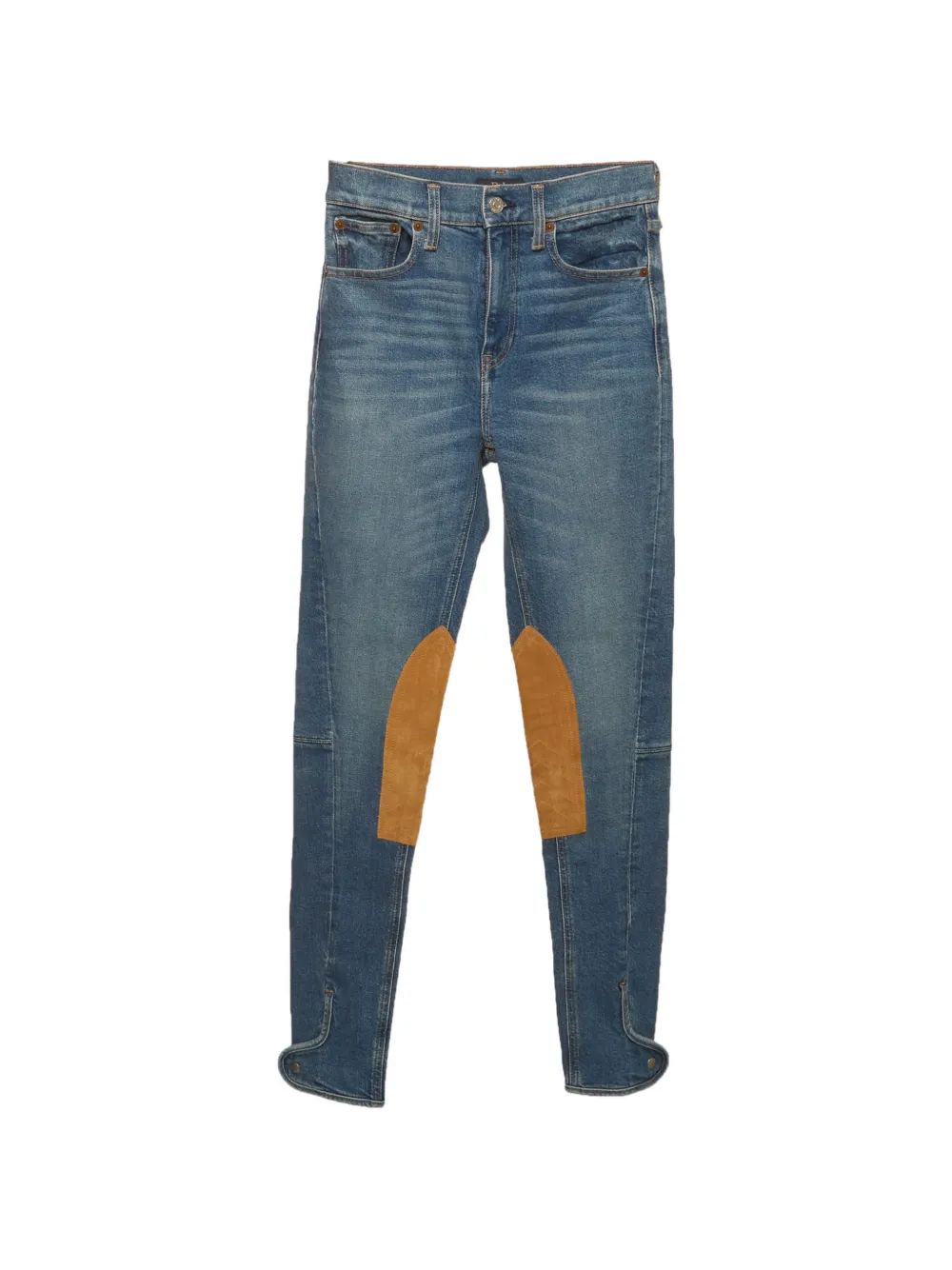 Polo Ralph Lauren Vintage suede-patch jeans - Blu