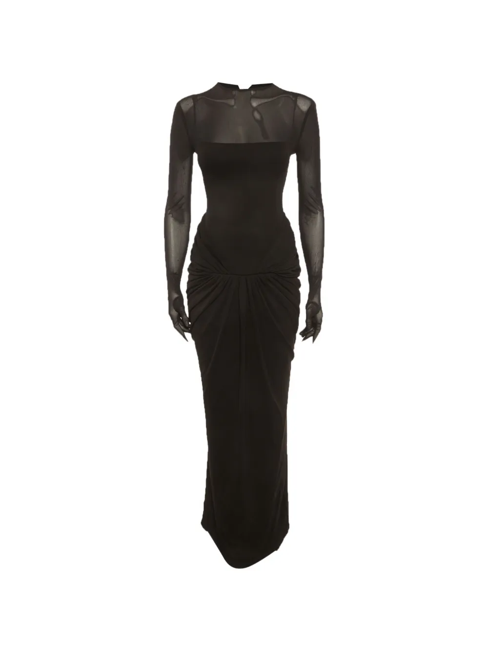 CHATS BY C.DAM Serena draped maxi dress - Nero