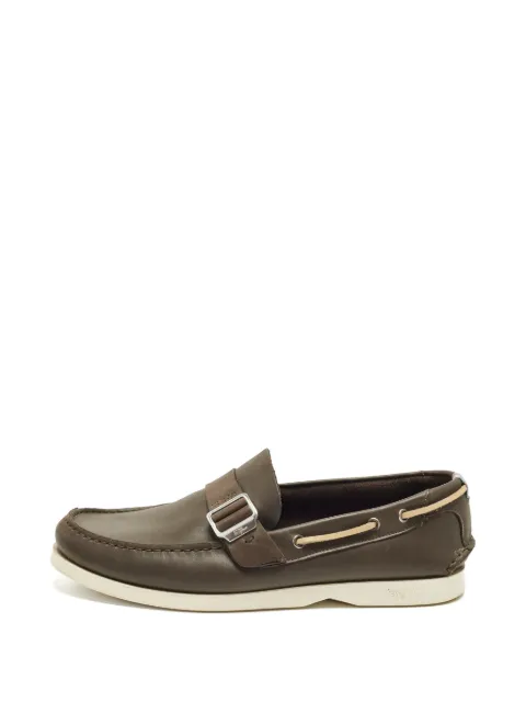 Ferragamo Pre-Owned Segelschuhe mit Gancini-Schnallendetail