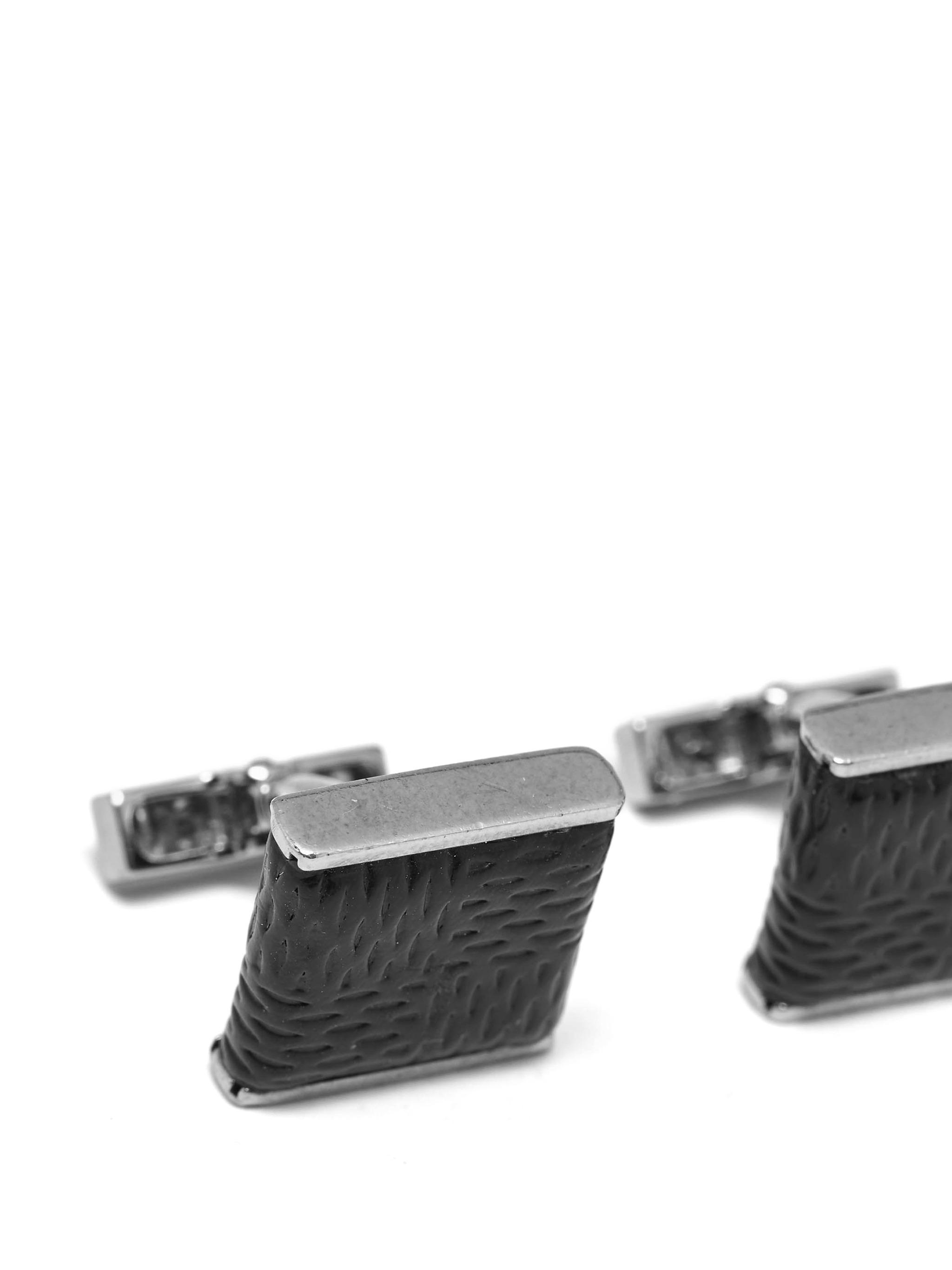 Damier Graphite leather cufflinks — Image 4