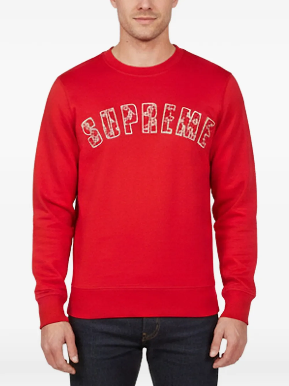 Louis Vuitton Pre-Owned x Supreme Arc Logo crew-neck sweater - Rosso