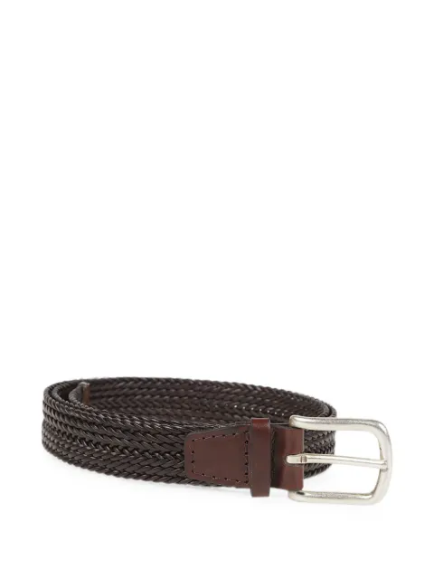 Orciani plug braided leather belt
