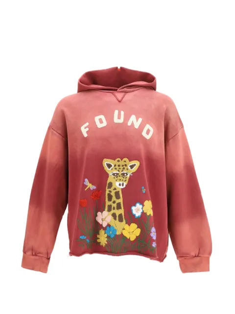 FOUND Giraffe logo-embroidered hoodie