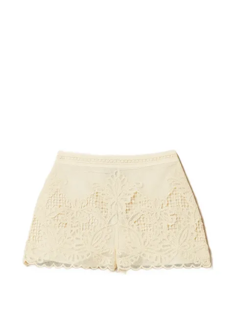 TWINSET mesh shorts with embroidery