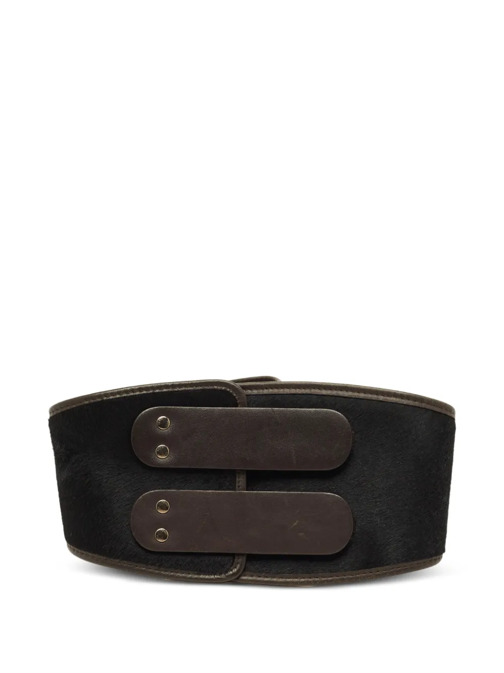Fendi Pre-Owned 2012 calf-hair waist belt - Nero