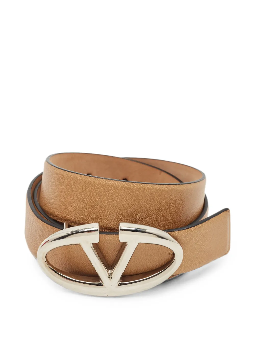 Valentino Garavani Pre-Owned VLogo buckle belt - Toni neutri