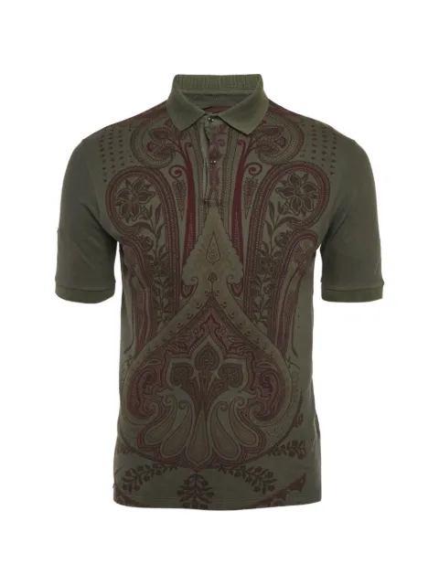 Etro Pre-Owned paisley-print pique polo shirt