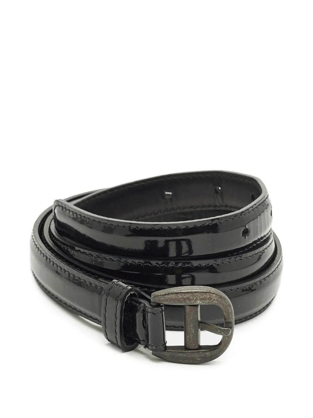 Bottega Veneta Pre-Owned buckle patent leather belt - Nero