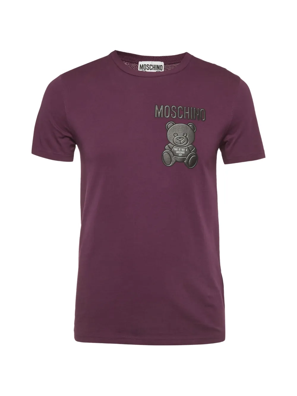 Pre-owned Moschino Logo-print T-shirt In Purple