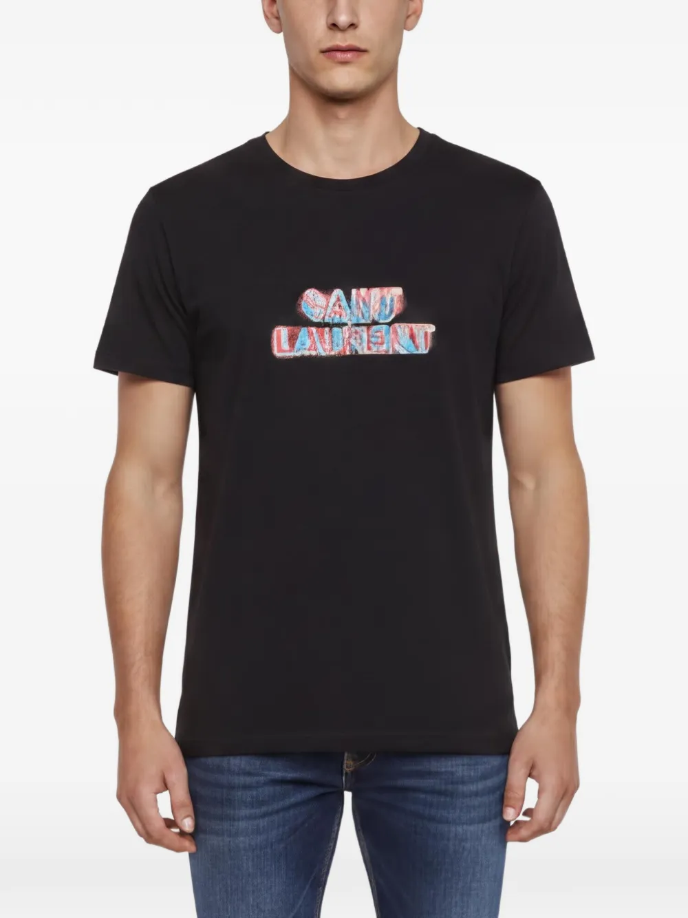 Saint Laurent Pre-Owned graphic-print T-shirt - Nero