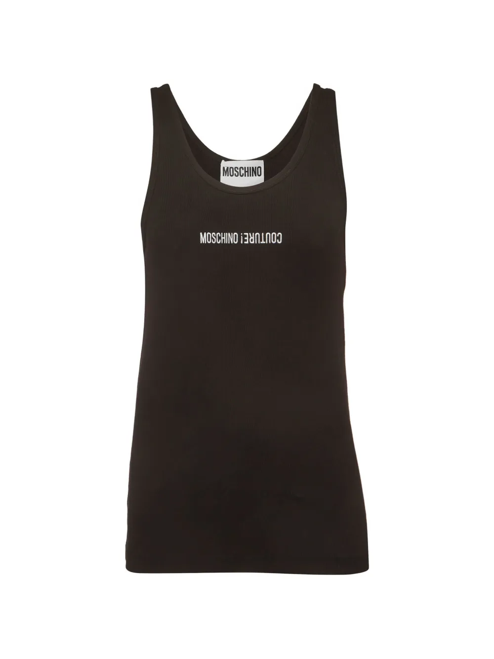 Moschino Pre-Owned ribbed-knit tank top - Nero