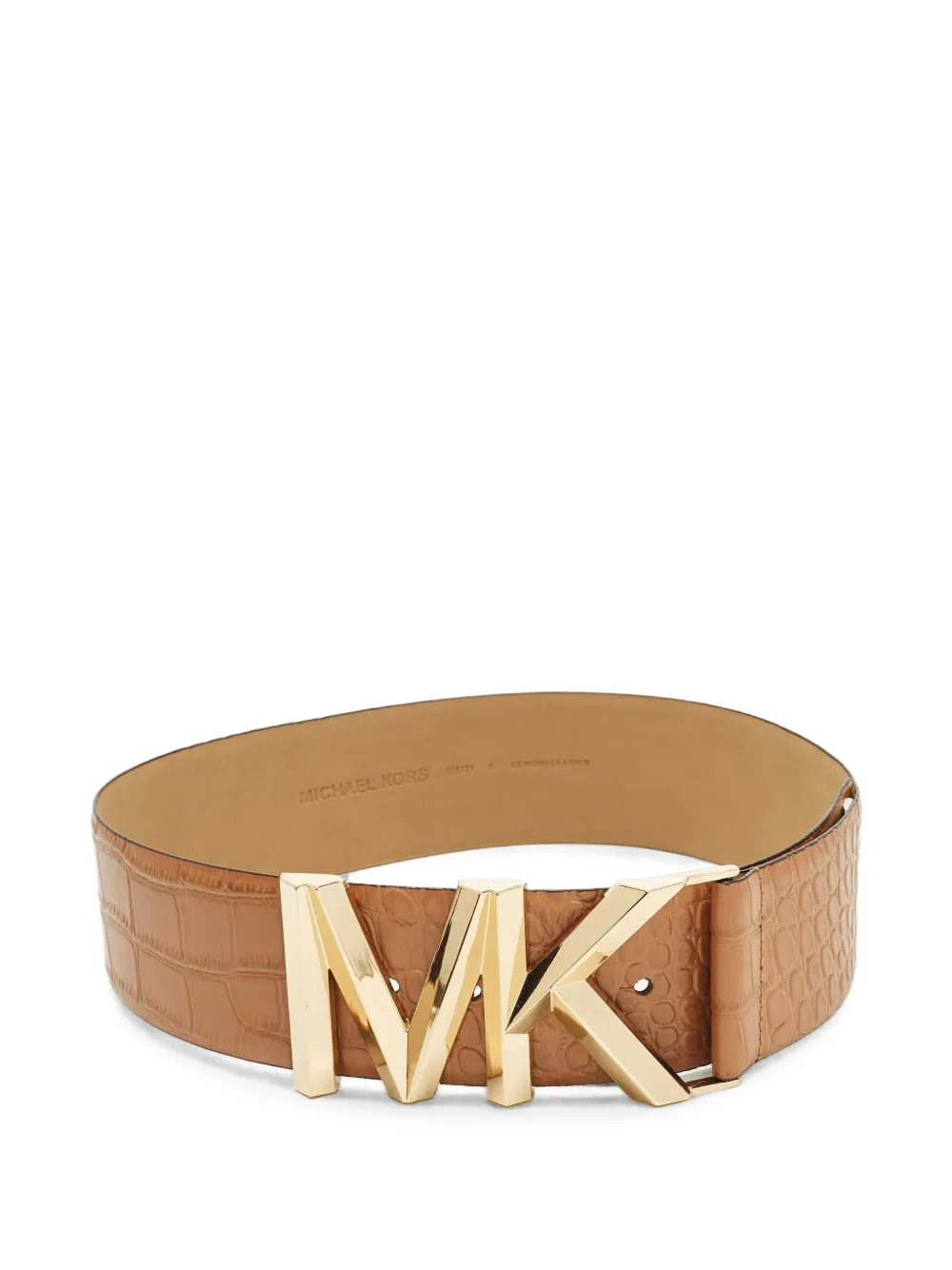 Michael Kors Vintage crocodile-embossed belt - Toni neutri