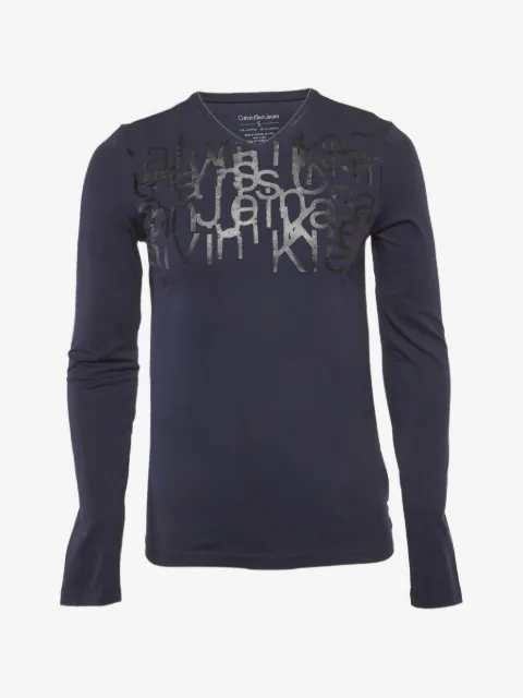 Calvin Klein logo-print V-neck sweater