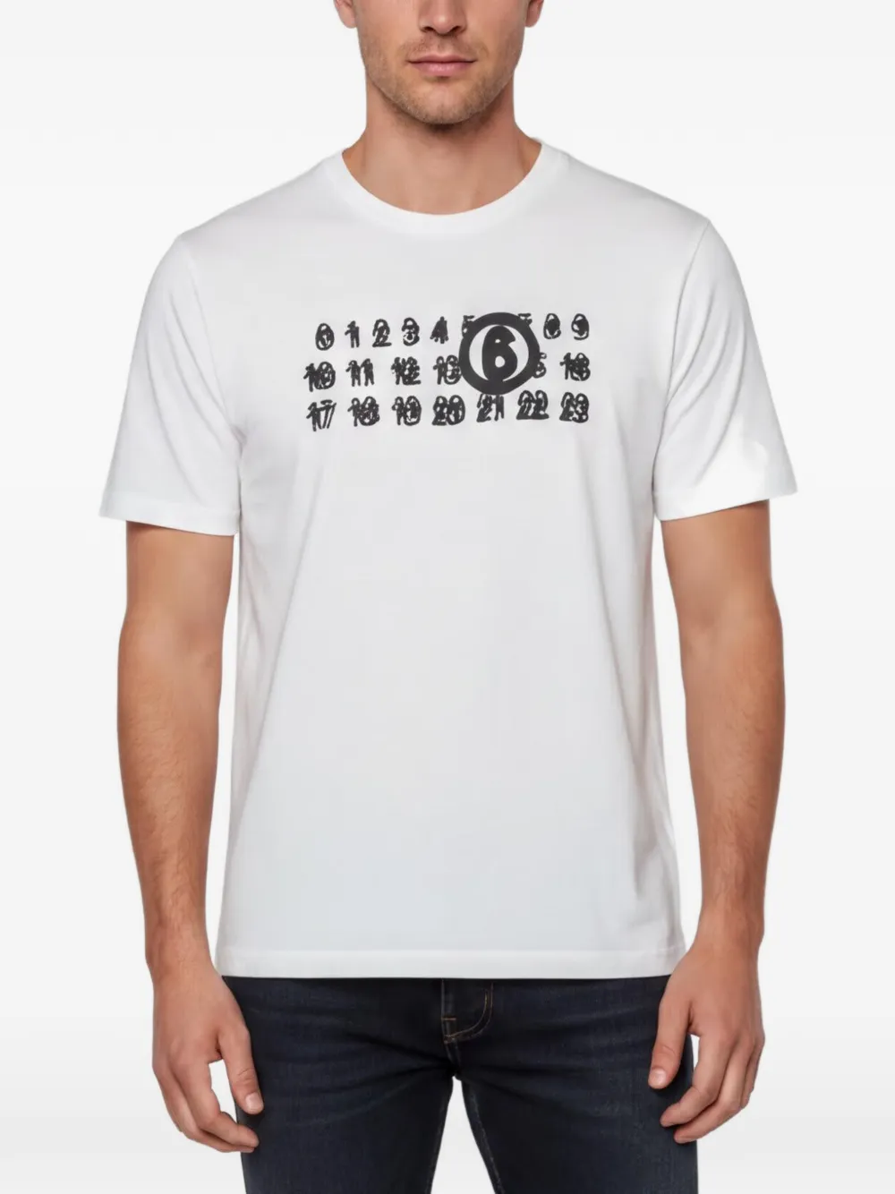 MM6 Maison Margiela logo-print T-shirt - Bianco