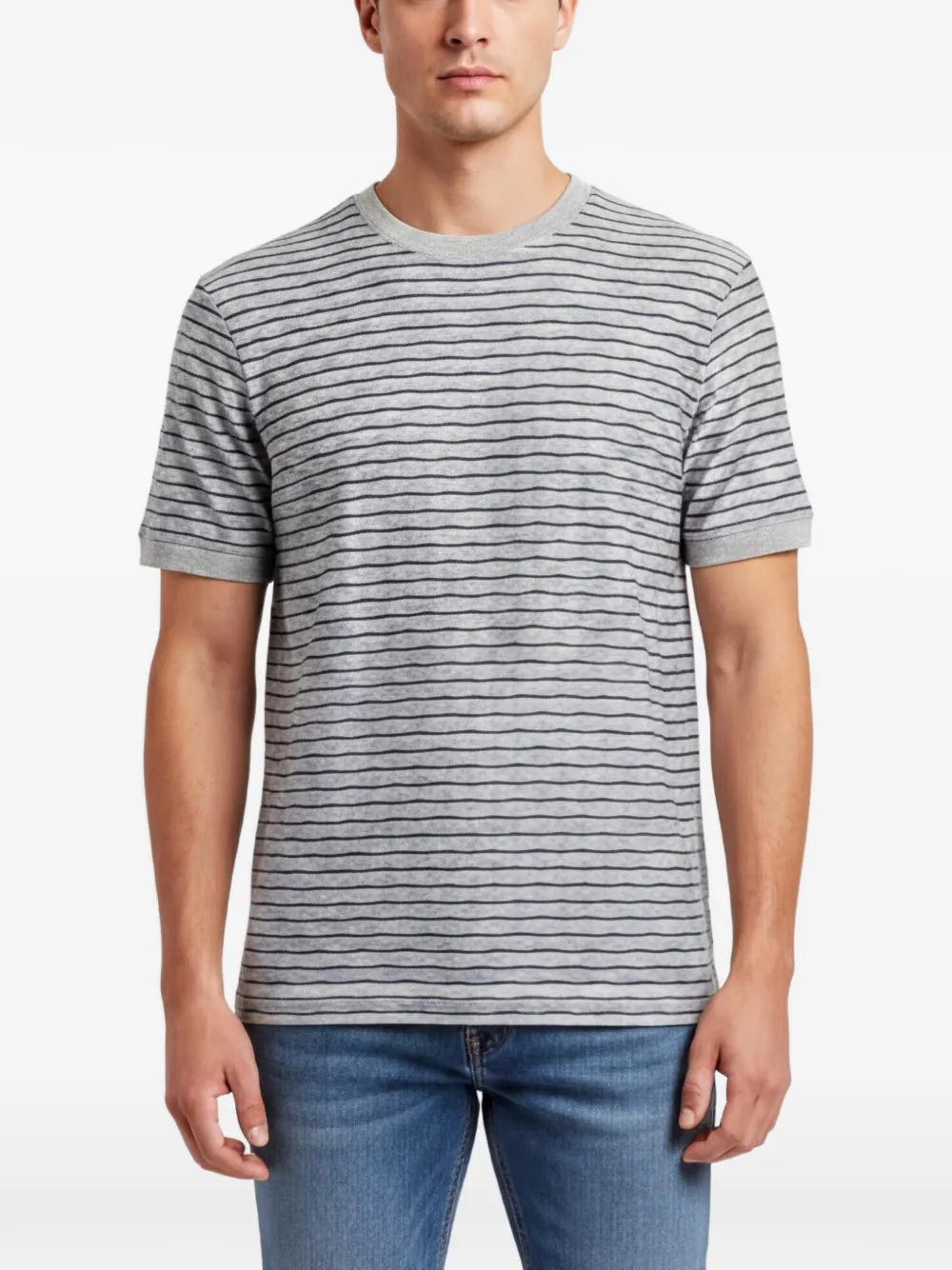 Giorgio Armani Pre-Owned striped T-shirt - Grigio