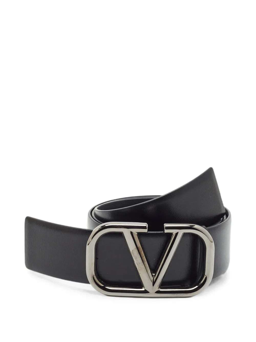 Valentino Garavani Pre-Owned VLogo leather belt - Nero