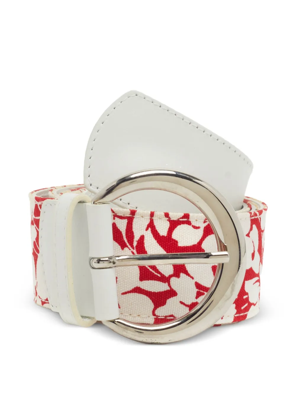 Burberry Pre-Owned floral-print buckle belt - Rosso