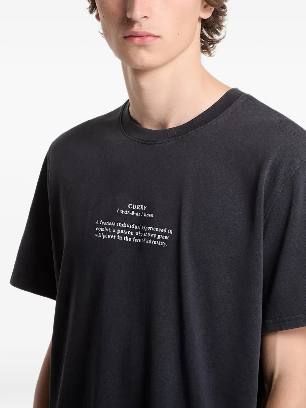 Under Armour Curry Noun T-shirt met tekst Zwart