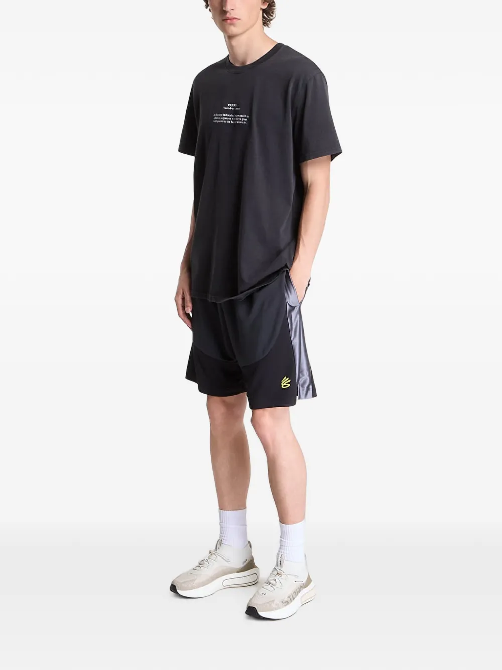 Under Armour Curry Noun T-shirt met tekst Zwart