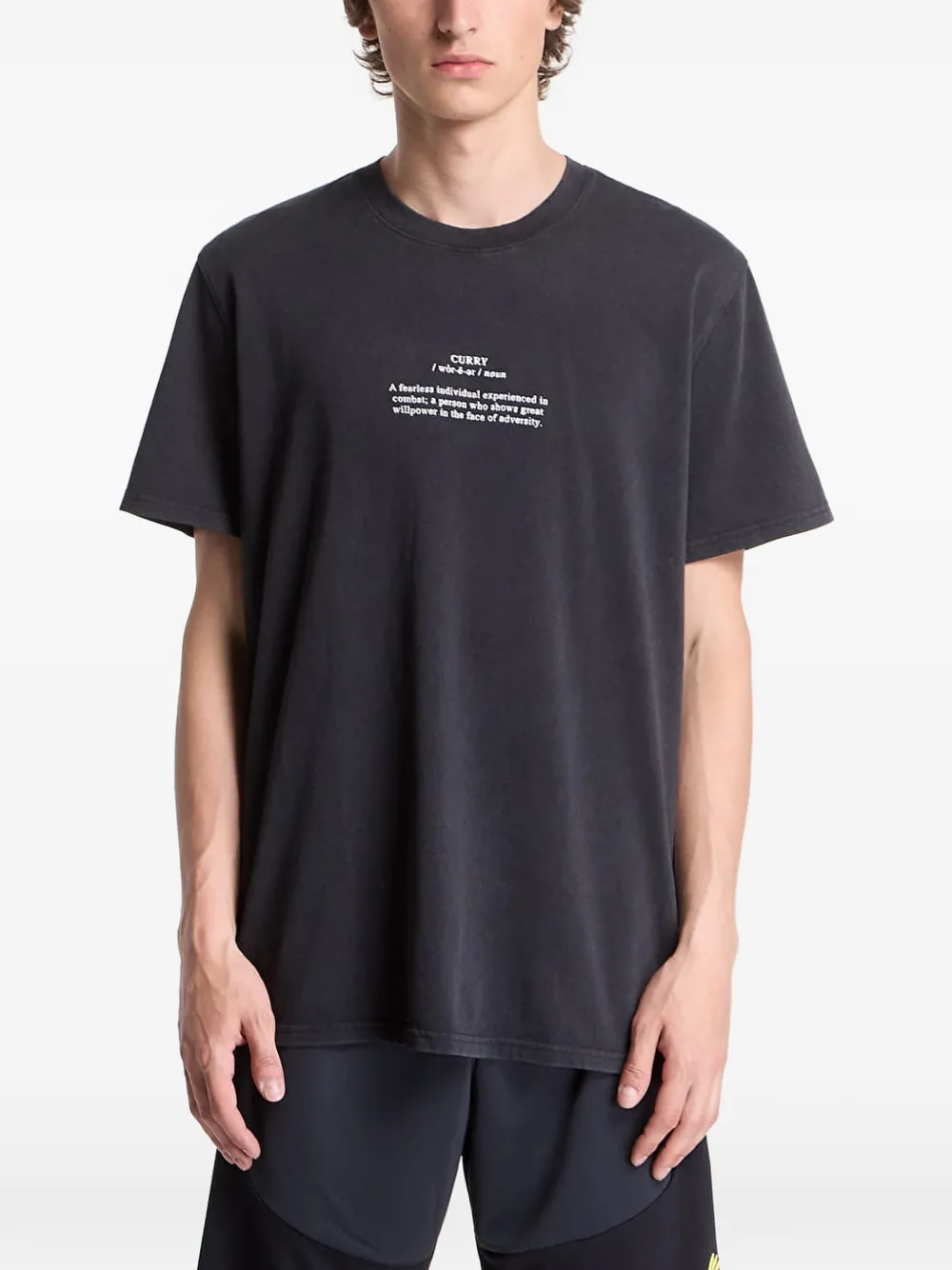 Under Armour Curry Noun T-shirt met tekst Zwart