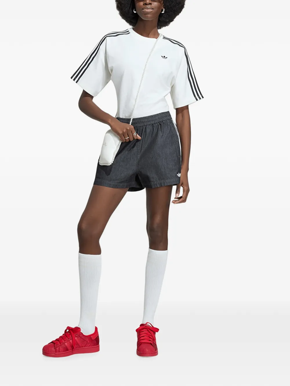 adidas Adilenium 5.0 T-shirt met zijstreep Wit