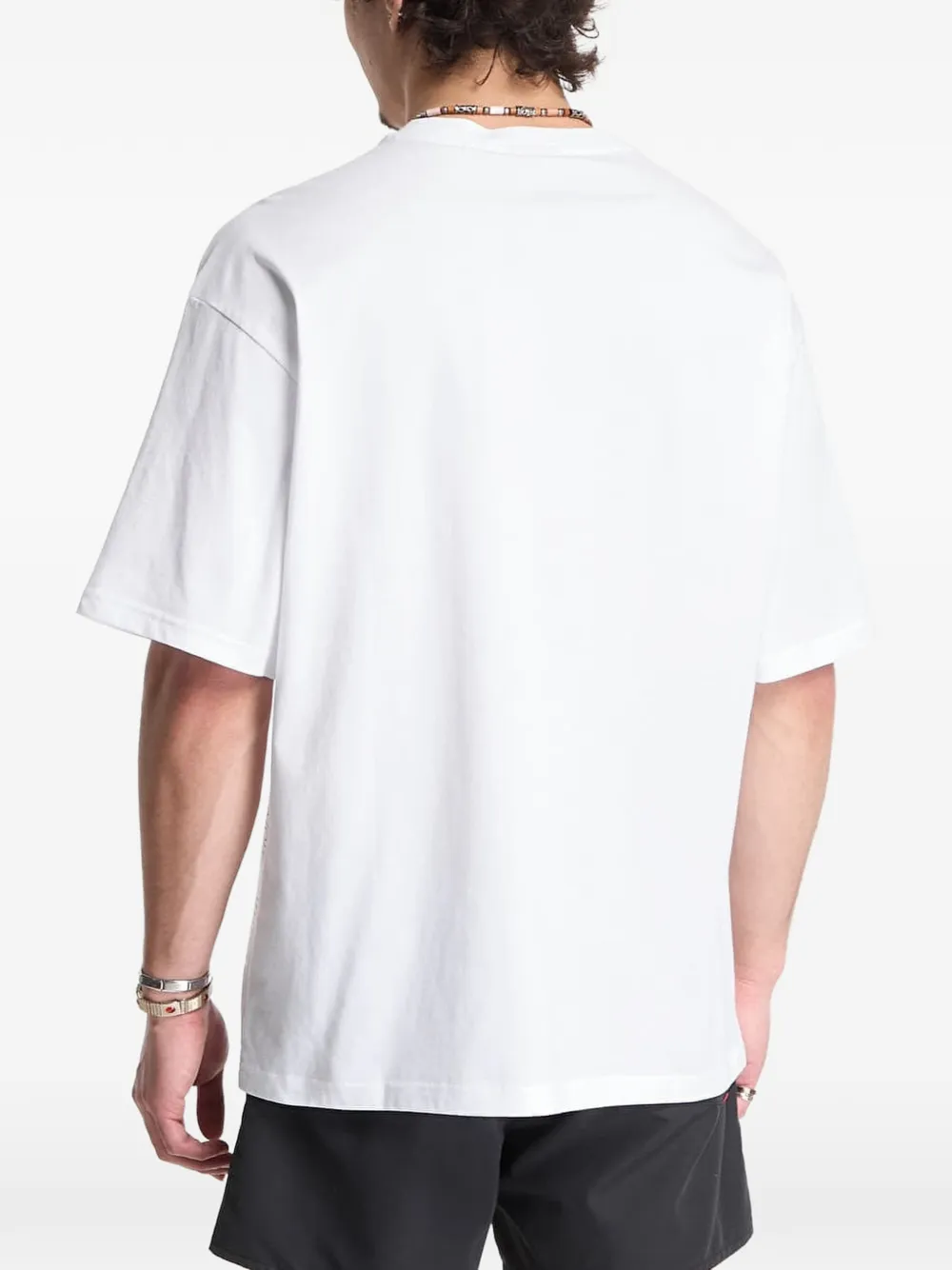 HUGO Tiki T-shirt met logoprint Wit