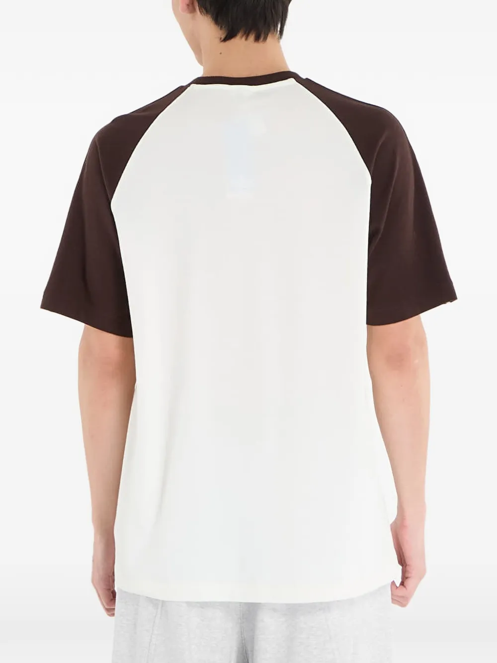 adidas Britcore raglan-sleeve logo-embroidered T-shirt Beige