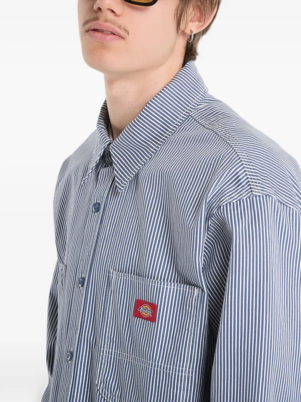 DICKIES Hickory gestreept overhemd Wit